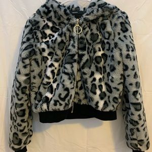 GREY CHEETA COAT